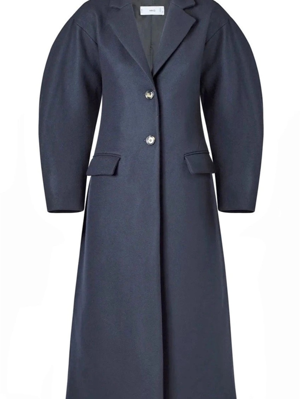 Pernille x Mango coat Long Black Size Medium NWT